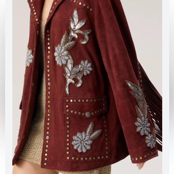 EXTRA PICTURES Embroidered Fringe Jacket - Picture 13 of 13